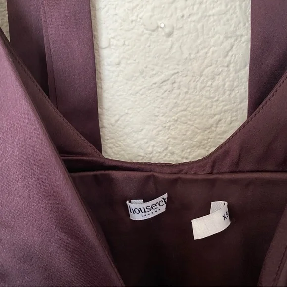 HOUSE OF CB 'Shiema' Rich Brown Mini Dress NWOT size XS regular length - Picture 6 of 11